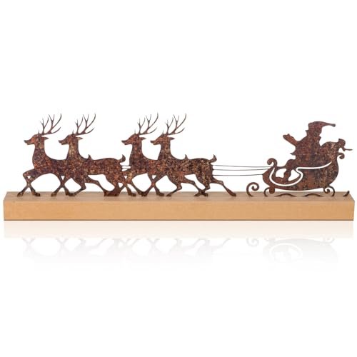 Santa Sleigh and Reindeer – Outdoor Christmas Display