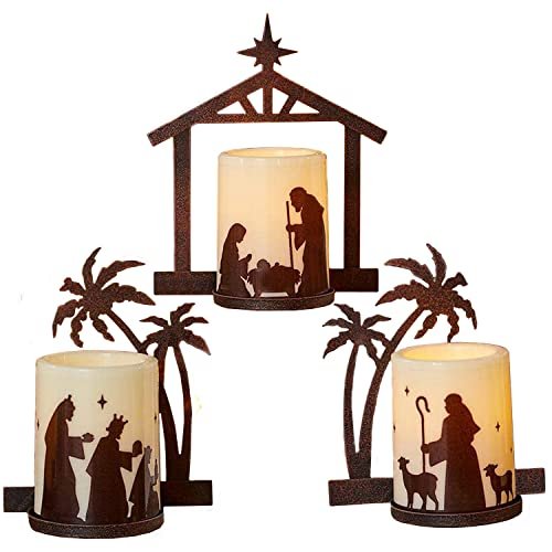 LED Nativity Scene | Light-Up Holy Family Display