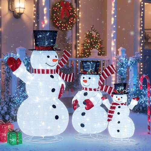 2.5 ft LED Snowman – Pre-Lit Outdoor Holiday Decoration